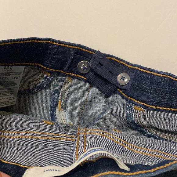 Old Navy Pull-On Skinny Dark Wash Jeans Kids size 6/7 - Picture 6 of 6